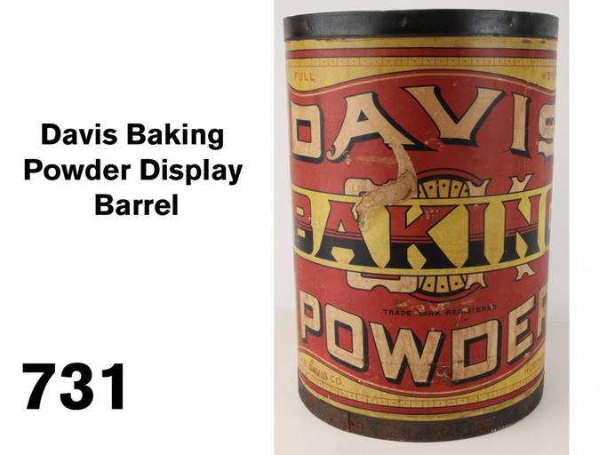 Davis Baking Powder Display Barrel