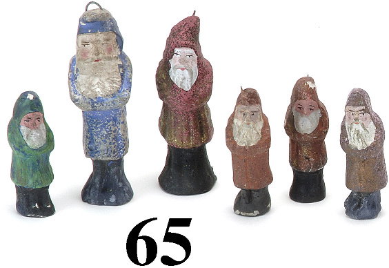Lot: 6 Small Belsnickle Style Figures