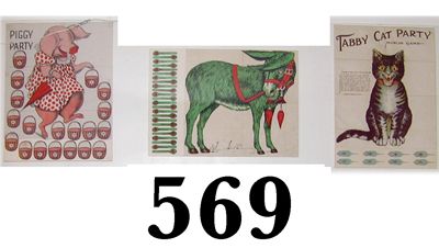 Lot: 3 Party Games-pig, donkey and cat