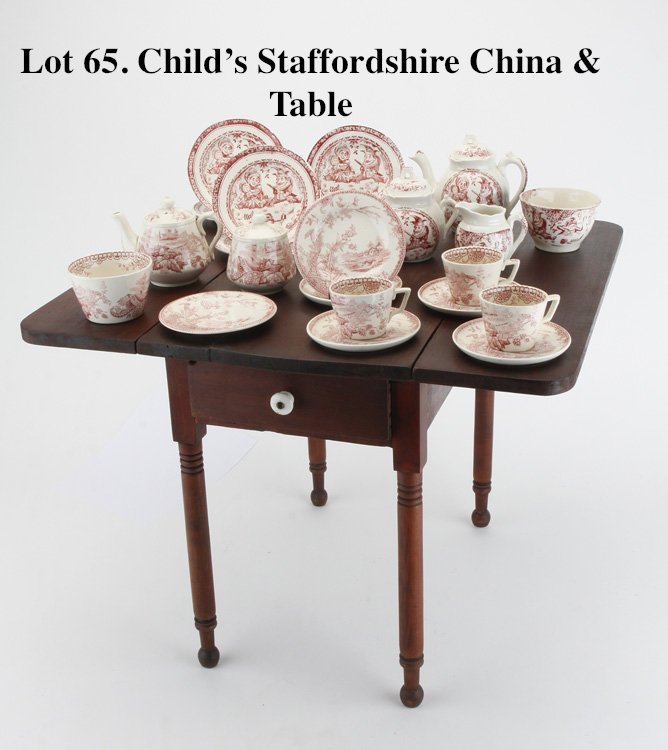 Child's Staffordshire China & Table (1 of 2)