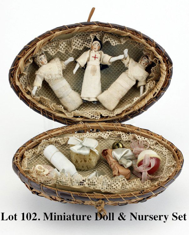 Miniature Doll & Nursery Set (1 of 2)