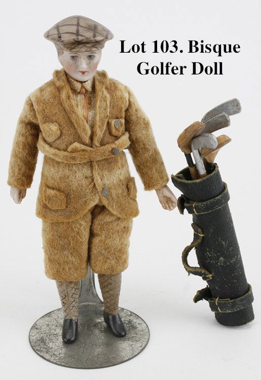 Bisque Golfer Doll (1 of 2)