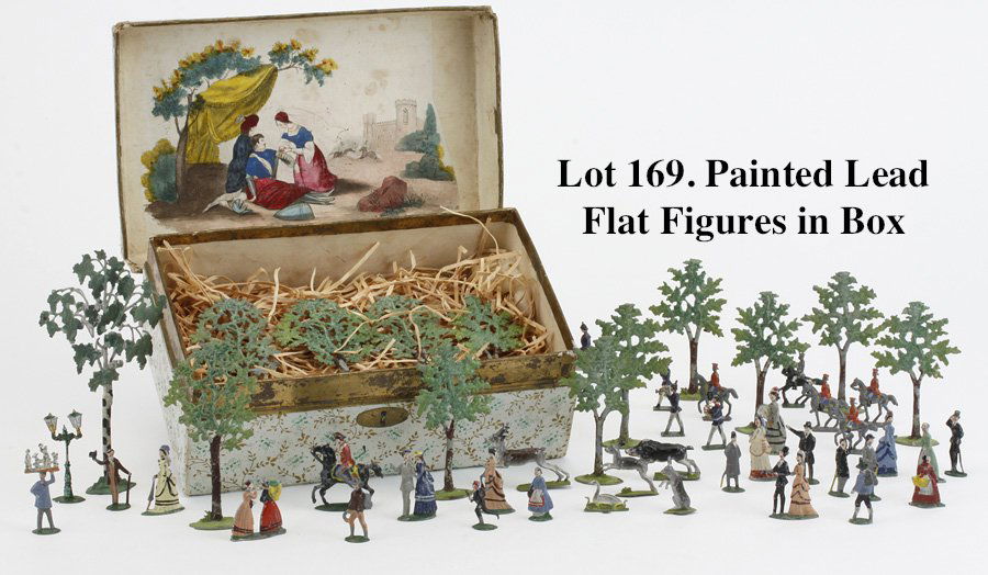 Painted Lead Flat Figures in Box (1 of 2)