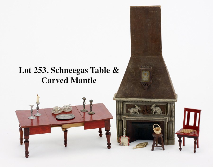 Schneegas Table & Carved Mantle (1 of 1)