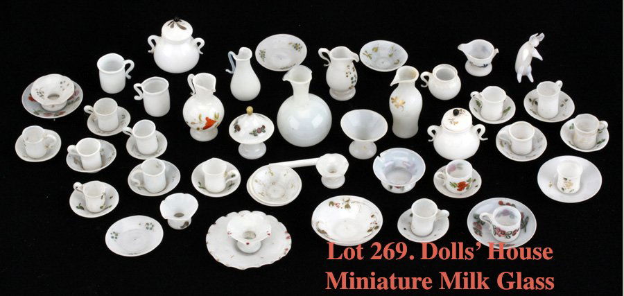 Dolls' House Miniature Milk Glass (1 of 1)