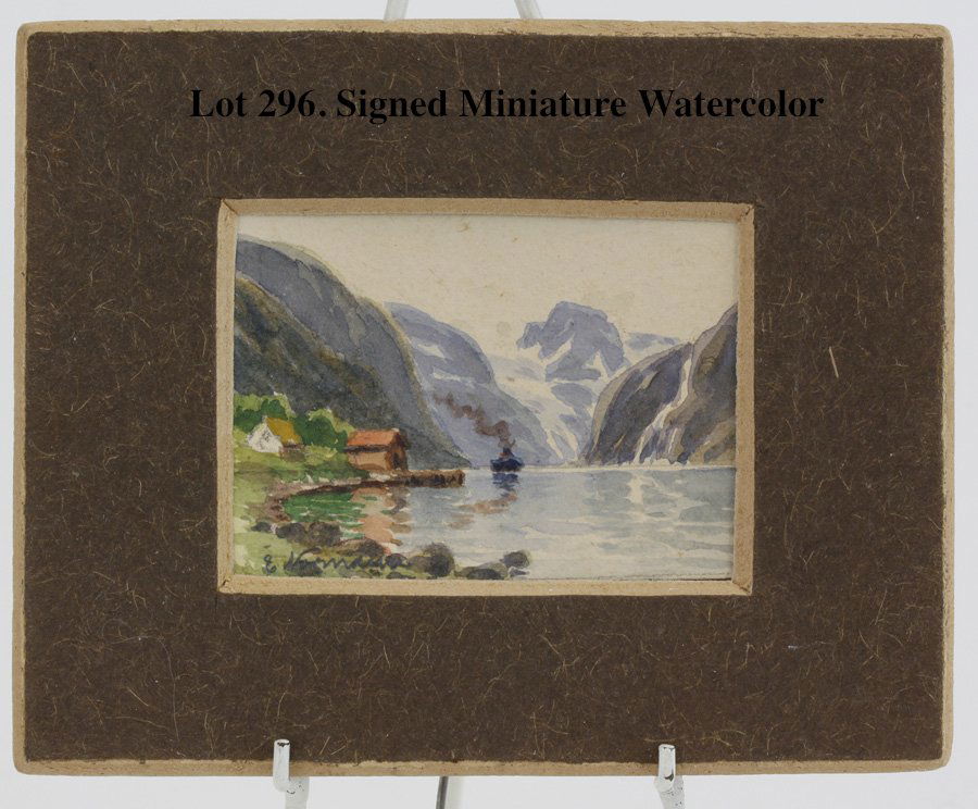 Signed Miniature Watercolor (1 of 1)