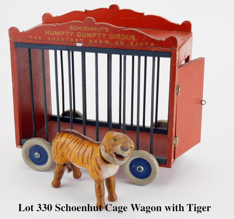 Schoenhut Cage Wagon with Tiger (1 of 2)