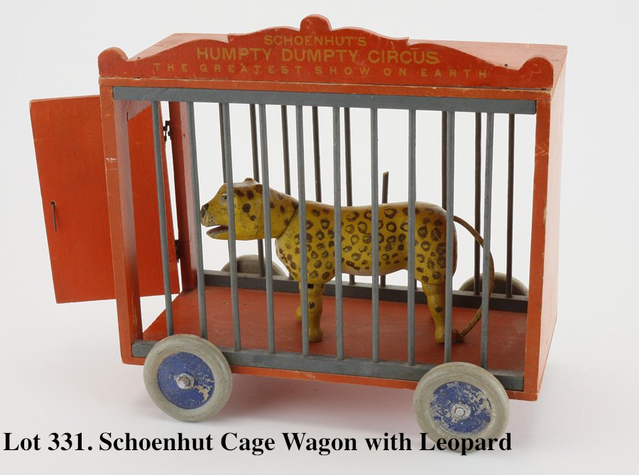 Schoenhut Cage Wagon with Leopard (1 of 2)