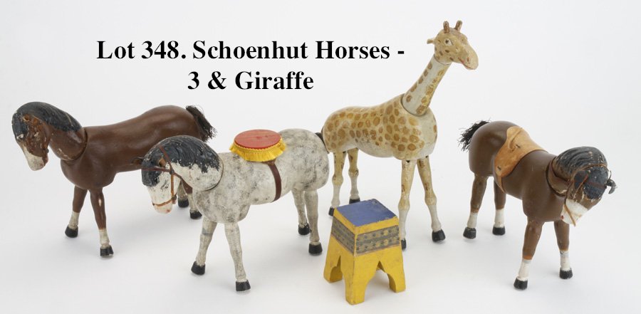 Schoenhut Horses - 3 & Giraffe (1 of 1)