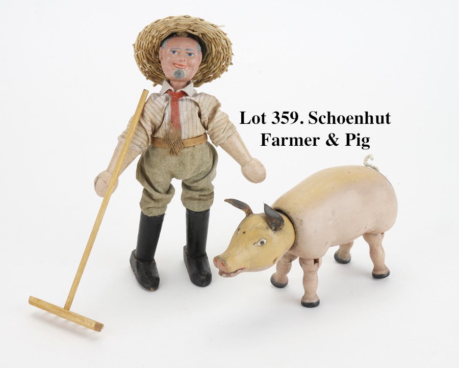 Schoenhut Farmer & Pig (1 of 2)