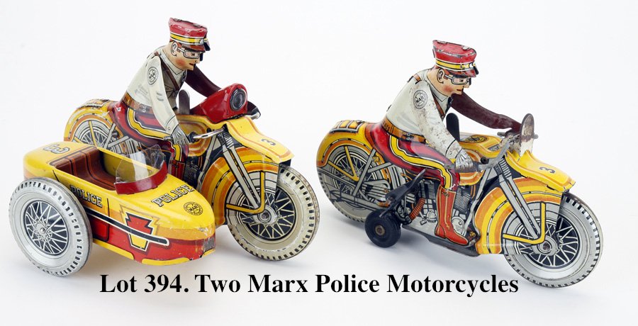 Two Marx Police Motorcycles (1 of 2)