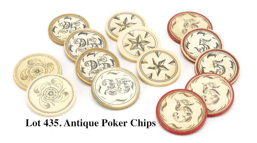Antique Ivory Poker Chips Nov 21, 2015 Pook & Pook, Inc. with Noel
