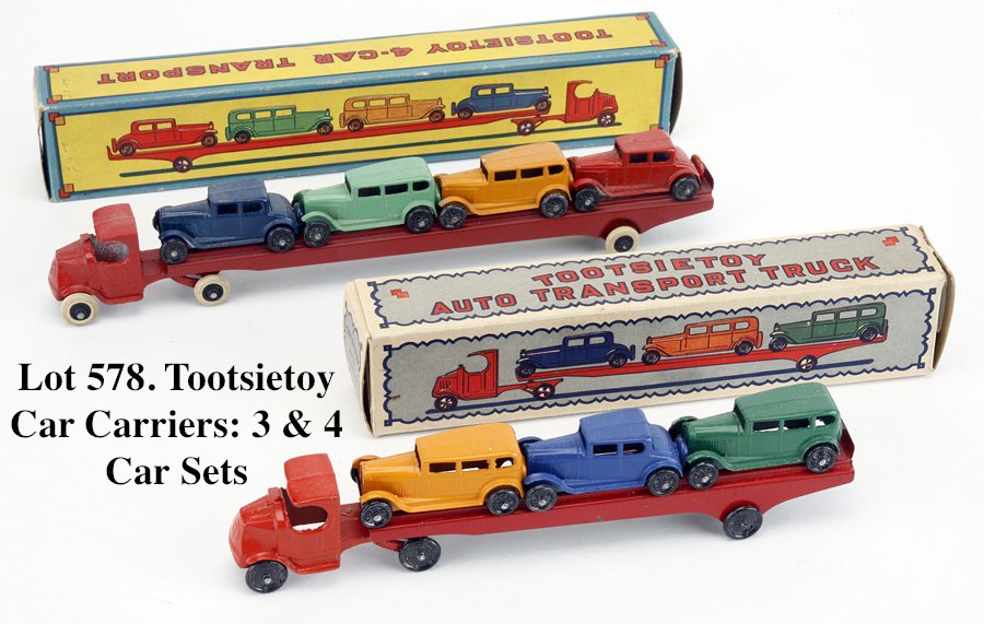 Tootsietoy Car Carriers: 3 & 4 Car Sets (1 of 1)