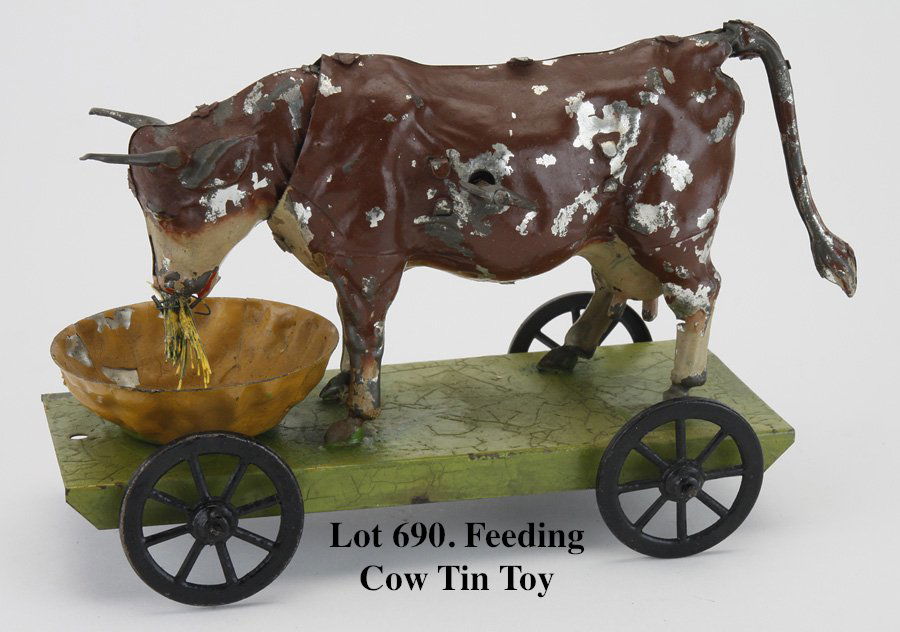 Feeding Cow Tin Toy (1 of 2)