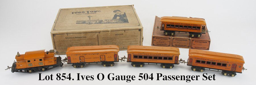 Ives O Gauge 504 Passenger Set with box (1 of 3)