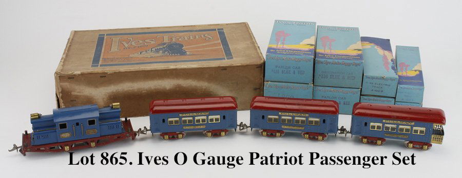Ives O Gauge Patriot Passenger Set with boxes (1 of 3)