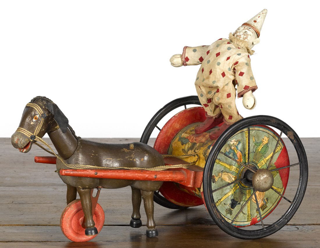 Rare Schoenhut clown and burro roller chime toy (1 of 1)