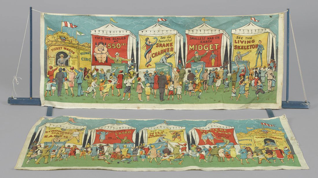 Schoenhut Humpty Dumpty circus sideshow banners (1 of 1)