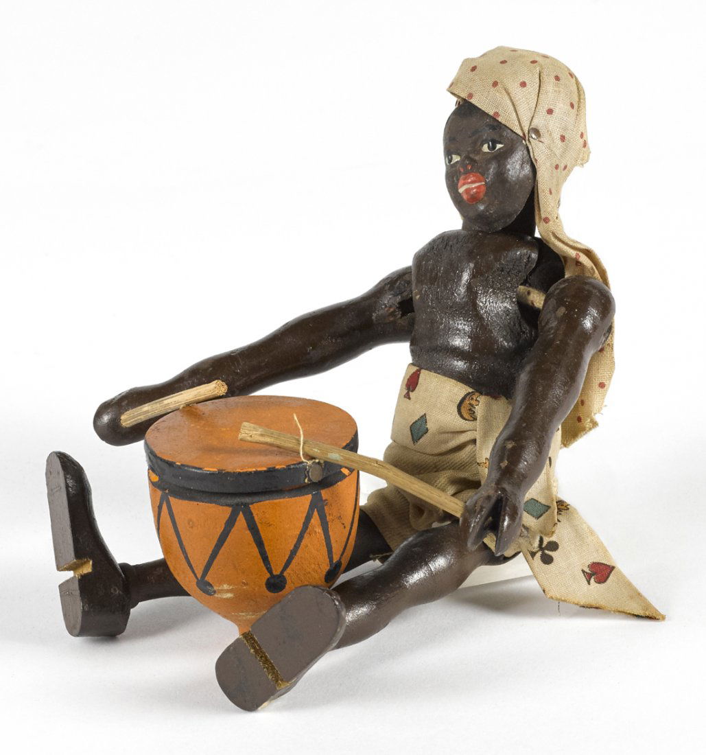 Schoenhut painted wood African drummer with a t (1 of 1)