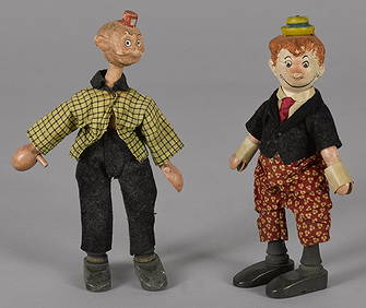 Two Schoenhut painted wood comic figures, to in (1 of 1)