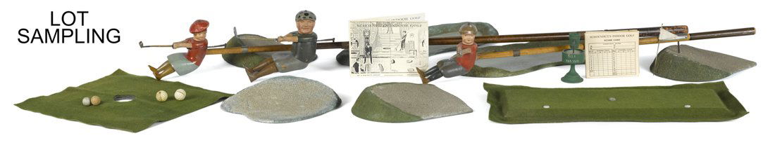 Schoenhut painted wood indoor golf set, to incl (1 of 1)