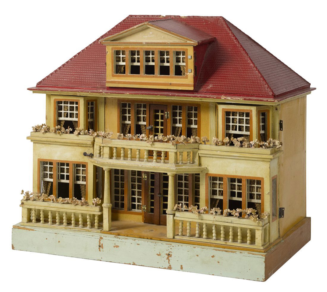 Gottschalk red roof doll house, with a split fr (1 of 3)