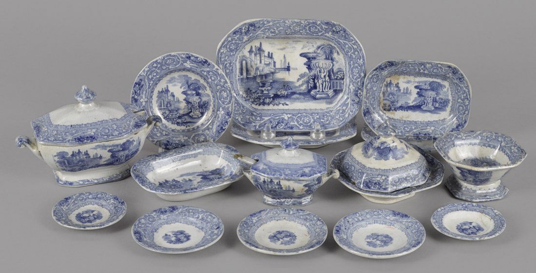 Child's English blue transfer decorated paste wa (1 of 1)