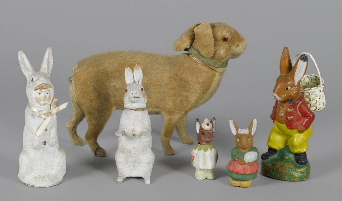 Six German Easter candy containers, to include (1 of 1)