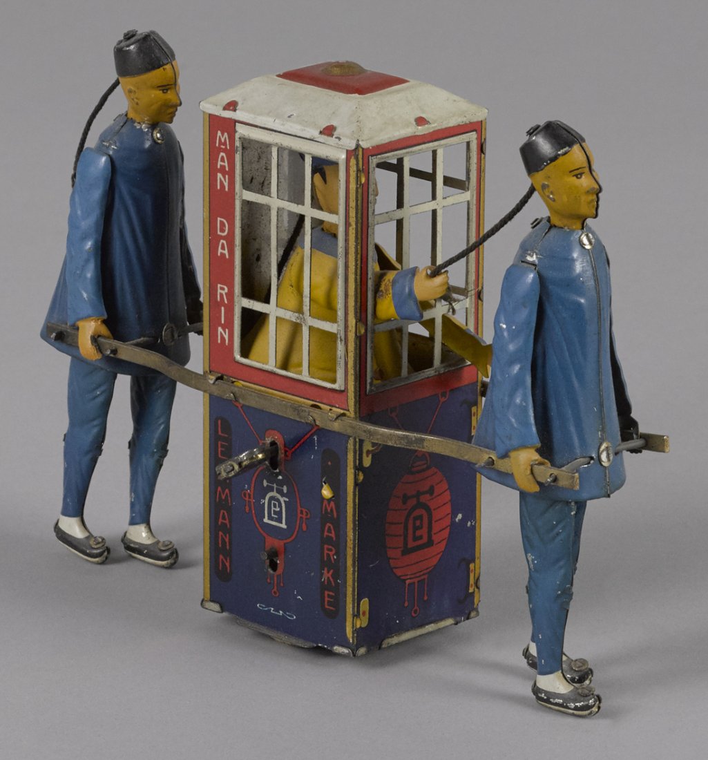 Lehmann tin lithograph clockwork Man Da Rin, (1 of 2)