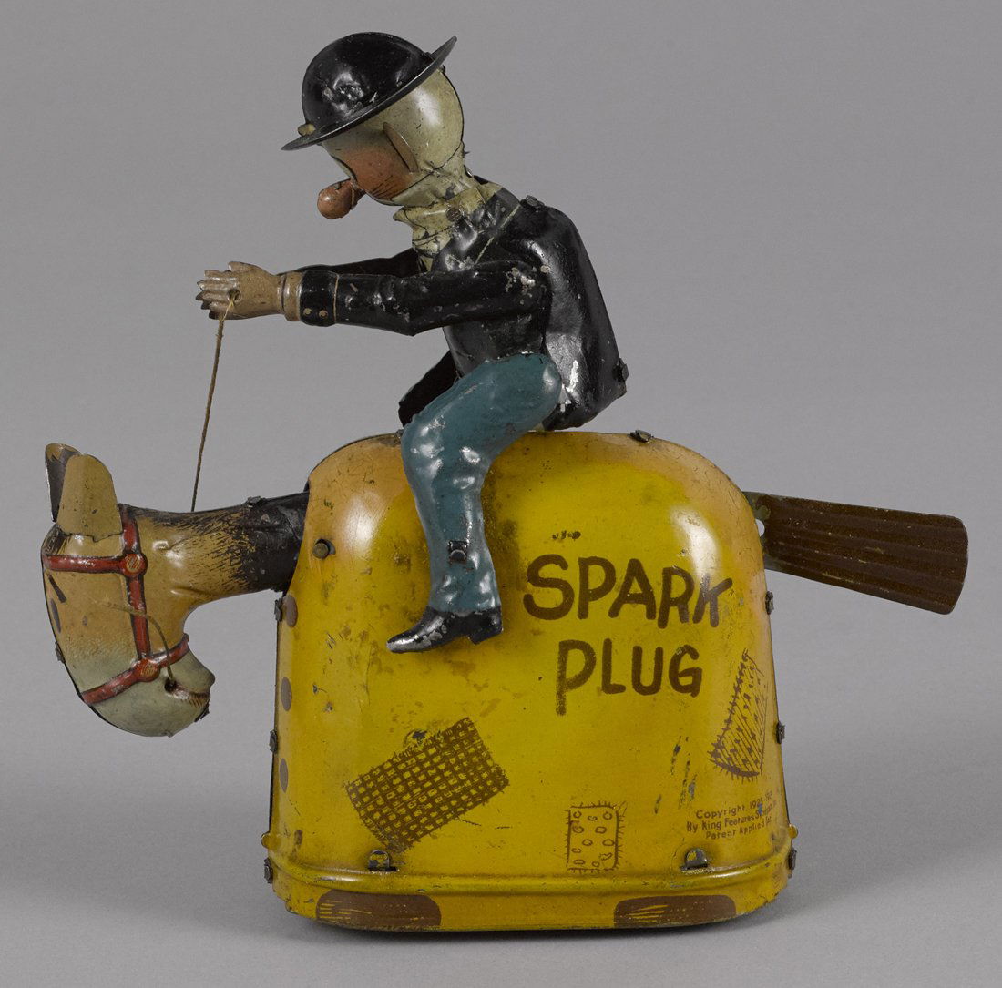 Nifty tin lithograph wind-up Barney Google ridin (1 of 2)