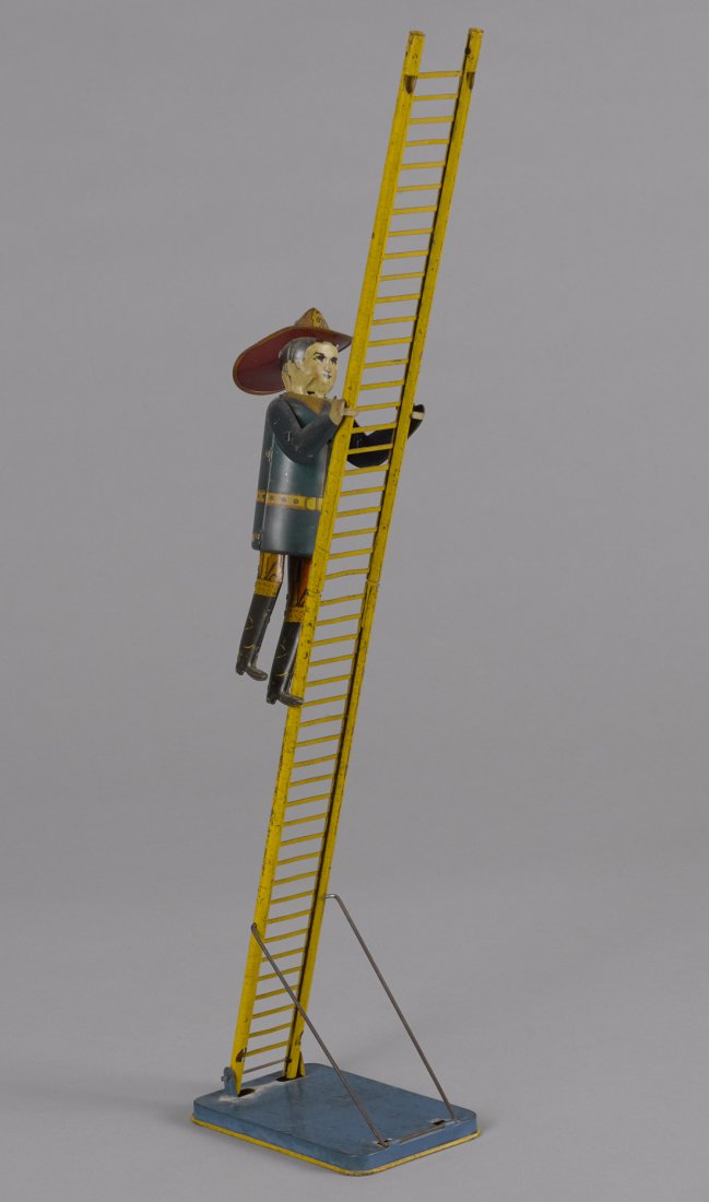 Marx tin lithograph wind-up climbing fireman, o (1 of 1)