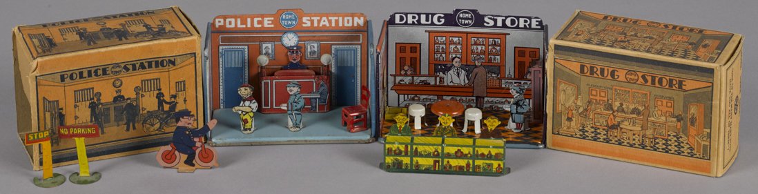 Two Marx tin lithograph Home Town play sets, (1 of 1)