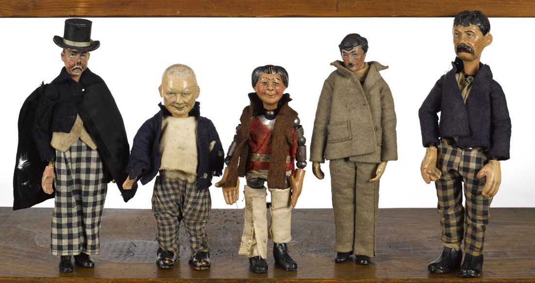 Five Swiss Bucherer metal ball jointed Saba figu (1 of 1)