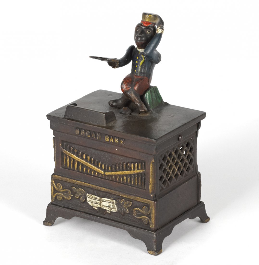 Keyser & Rex cast iron Organ mechanical bank, (1 of 1)
