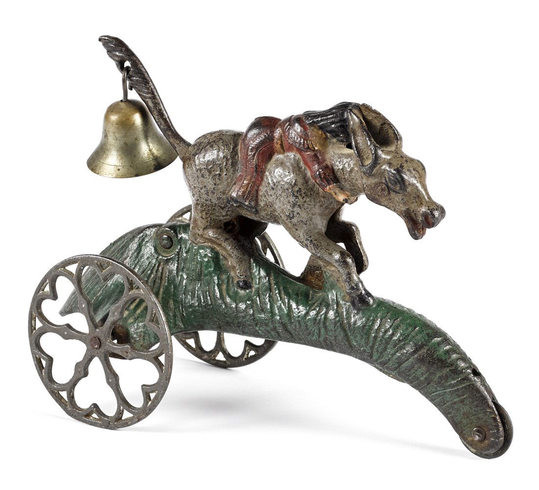 Gong Bell Mfg. cast iron Wild Mule Jack bell t (1 of 2)
