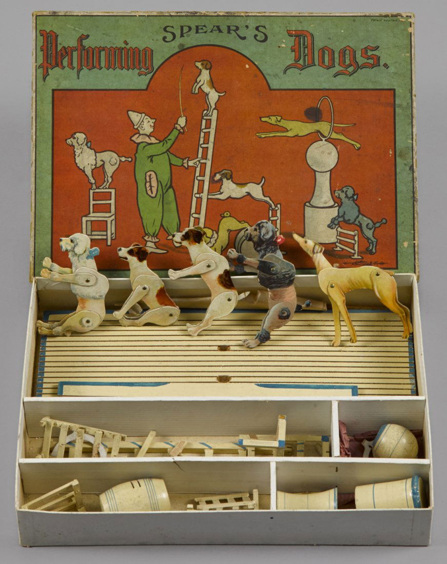 Spear's Performing Dogs cardboard and wood pla (1 of 1)