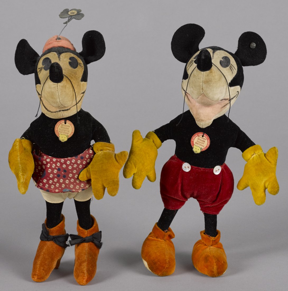 Exceptional matched pair of Steiff Mickey and Mi (1 of 1)