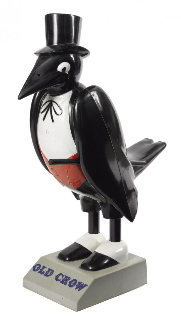 Large Old Crow Whiskey lighted plastic adverti (1 of 1)