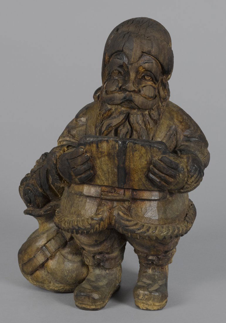 Carved wood Santa Claus, 20th c., similar to a (1 of 1)