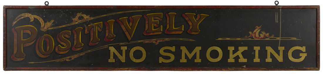 Positively No Smoking polychromed tin train st (1 of 1)