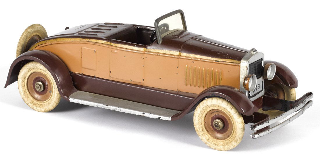 Kingsbury pressed steel clockwork roadster with (1 of 1)