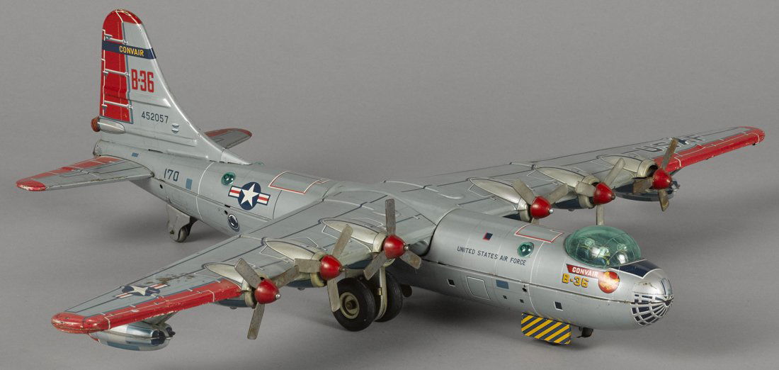 Japanese tin lithograph friction B-36 Convair (1 of 1)