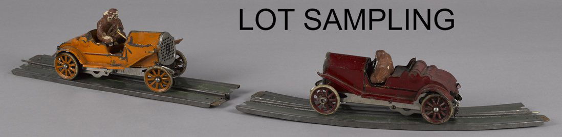 Lionel pre-war pressed steel race slot car set (1 of 3)