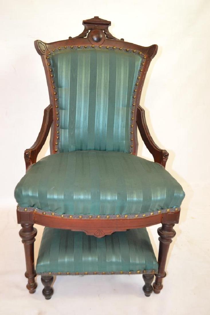 East Lake Period Chair & Foot Stool: East Lake Period Chair & Foot Stool