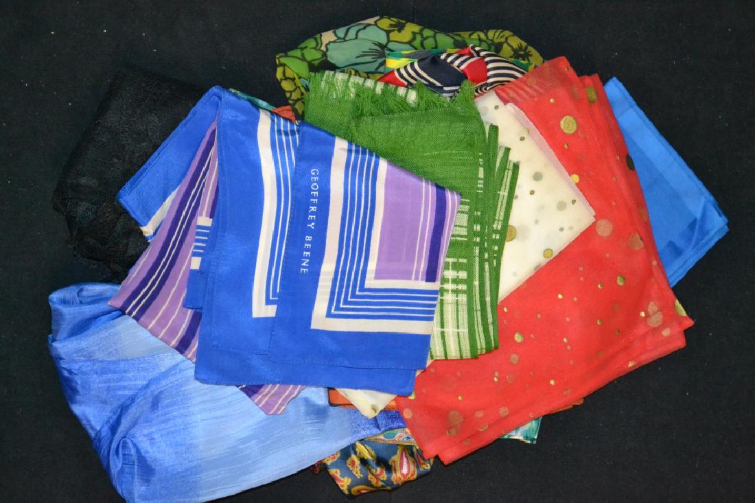 Geoffrey Beene, Speciality House & Other Scarves: Geoffrey Beene, Specialty House & Other Scarves including: (1) Geoffrey Beene, (1) Specialty House & 13 Other vintage scarves.