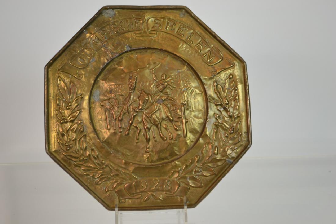 1928 Copper Hexagonal Olympic Wall Plaque (1 of 4)