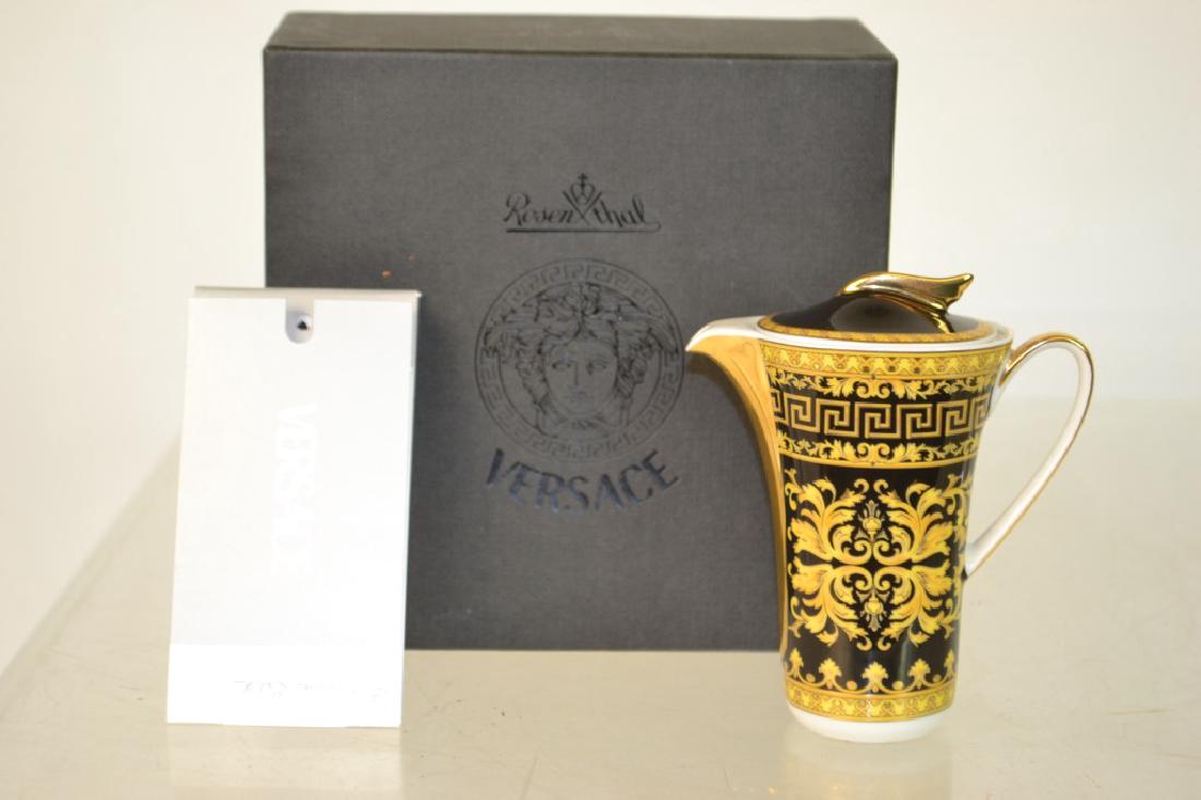 Rosenthal Versace Lidded Creamer: Rosenthal Versace Lidded Creamer 3 1/2" high with box