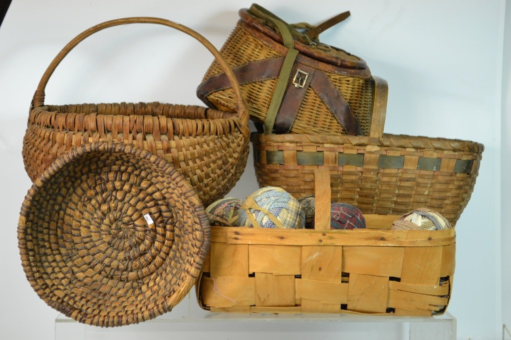 19th Century Rye Basket and 3 Others (1 of 3)
