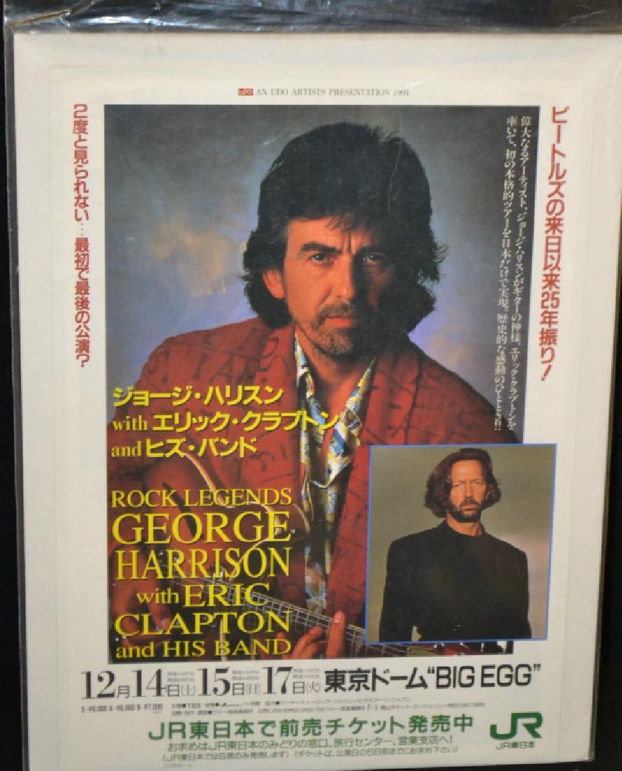 George Harrison w/ Eric Clapton Handbill: George Harrison w/ Eric Clapton, Handbill 1991, Japanese our handbill. issued by UDO artists. 8.25"x 11.75"