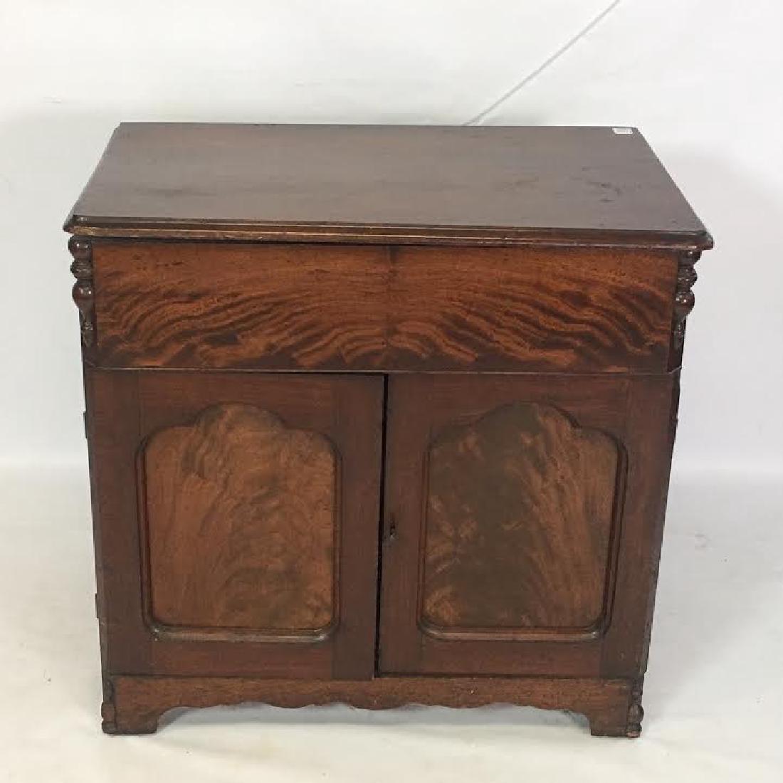 Victorian Mahogany Commode: Victorian Walnut Commode standing 30"H x 30.75"W x 19"D
